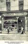 carte postale train gare et tramways nantes
