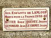 monument aux morts lanloup