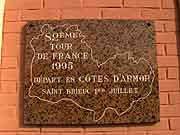 plaque commemorative tour de france 1995 saint-brieuc