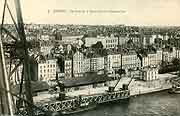 carte postale train gare et tramways nantes