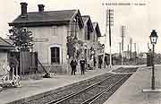 carte postale train gare et tramways nantes