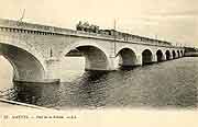 carte postale train gare et tramways nantes