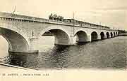 carte postale train gare et tramways nantes