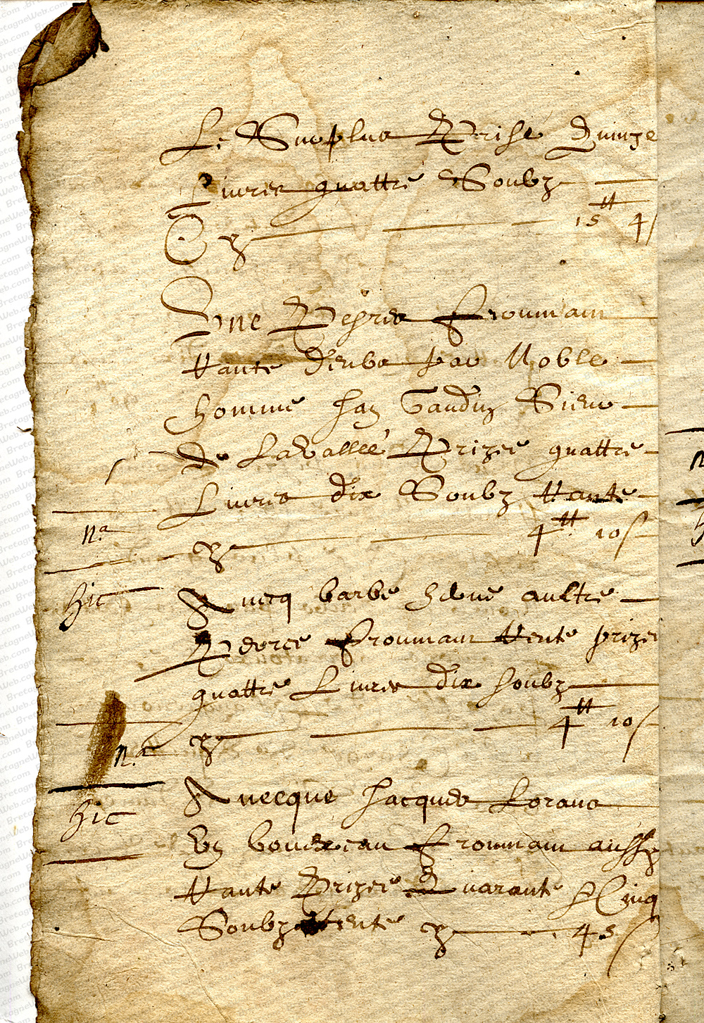 planguenoual partages en 1626