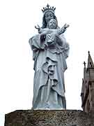 statue de la vierge a l'enfant pleneuf-val-andre