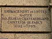 plaque commemorative julie de chateaubriand comtesse de farcy fougeres