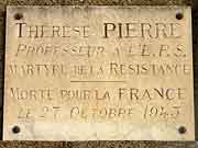 plaque commemorative therese pierre fougeres