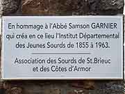 plaque commemorative samson garnier saint-brieuc